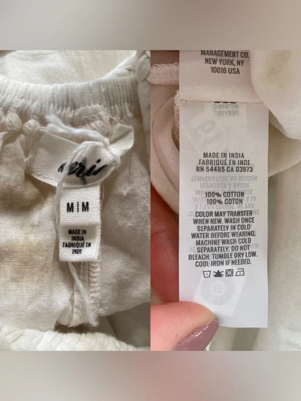 AERIE Off-White Cotton Maxi Dress with Beige Tie-Dye, Rope & Tassel Detail! 🐚 - Picture 16 of 17